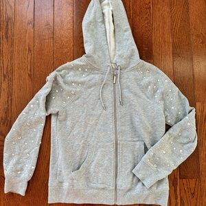 Michael Kors Light Gray Knit Hoodie